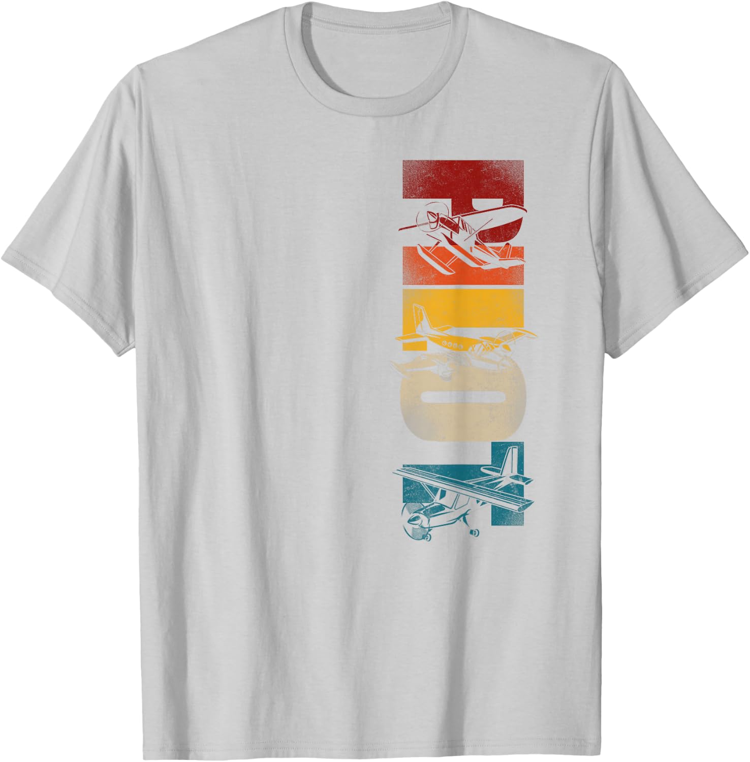 Airplane Pilot Vintage Retro Pilot T-Shirt - T-Shirt | Ash