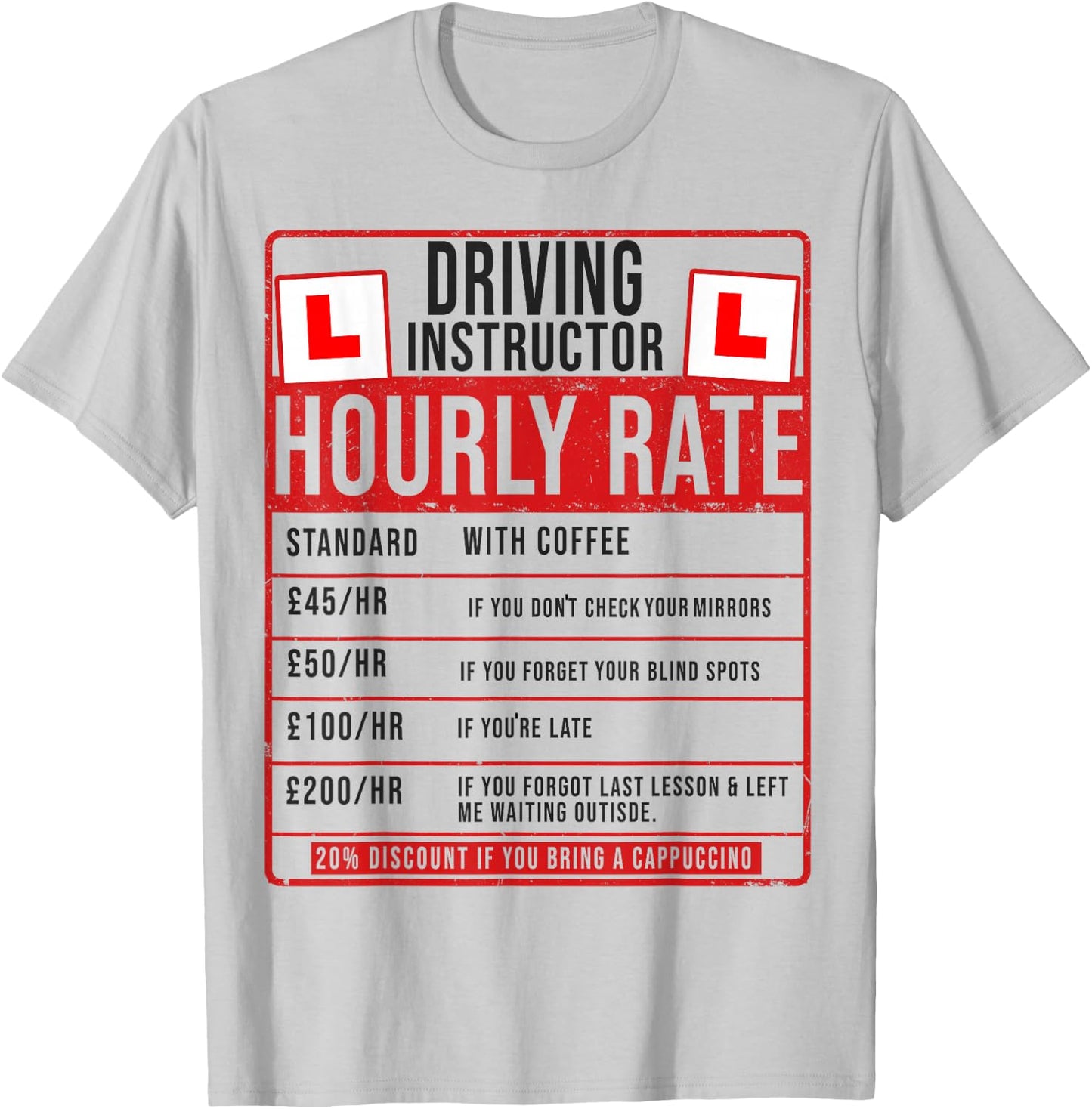 Funny Driving Instructor Outfit Idea Learn to Drive T-Shirt - T-Shirt | Ash