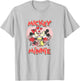 Disney Mickey Valentine's Day Mickey & Minnie Hearts T-Shirt - T-Shirt | Ash