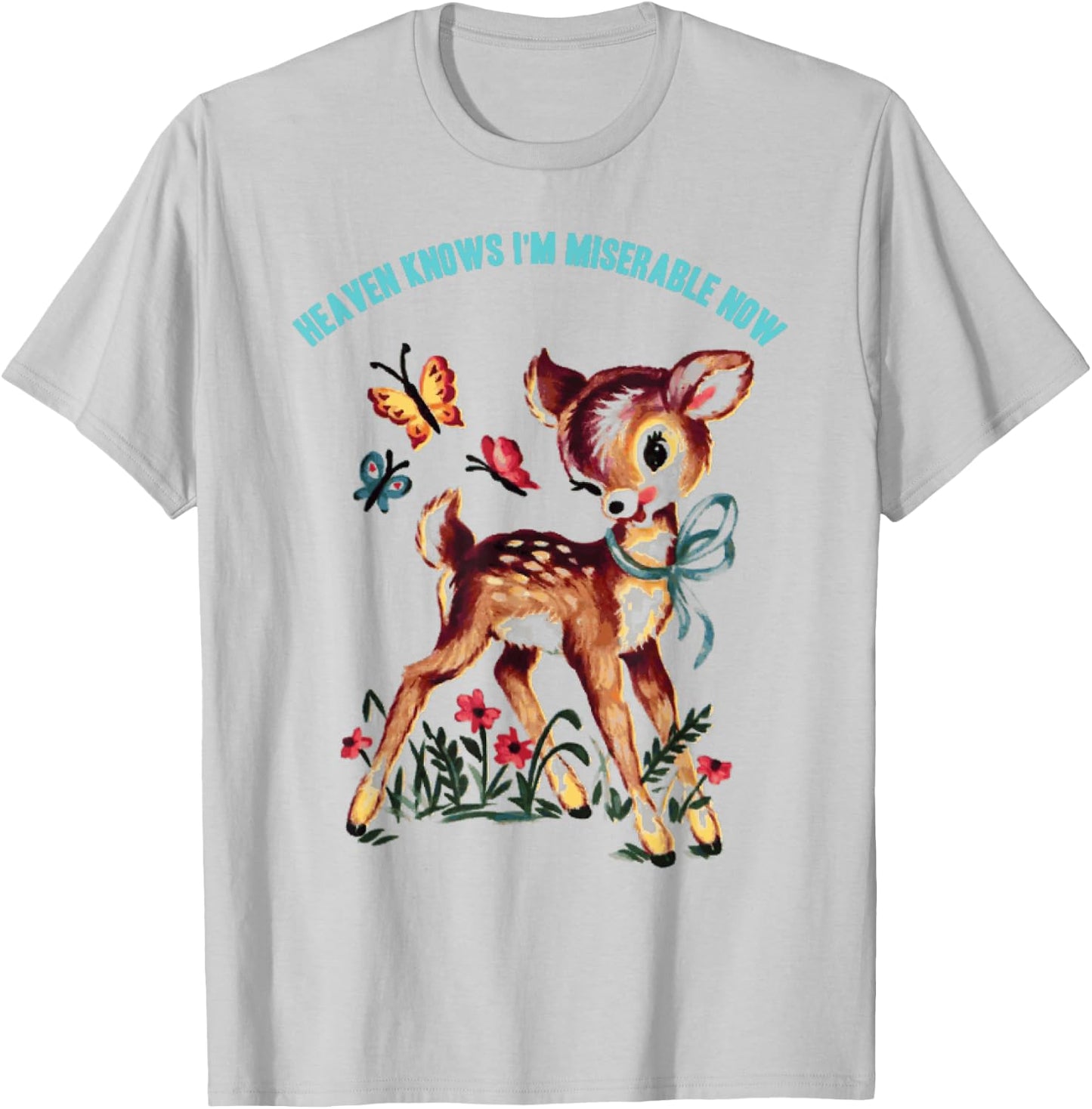 Funny Heaven Knows I'm Miserable Now 80s Vintage T-Shirt - T-Shirt | Ash