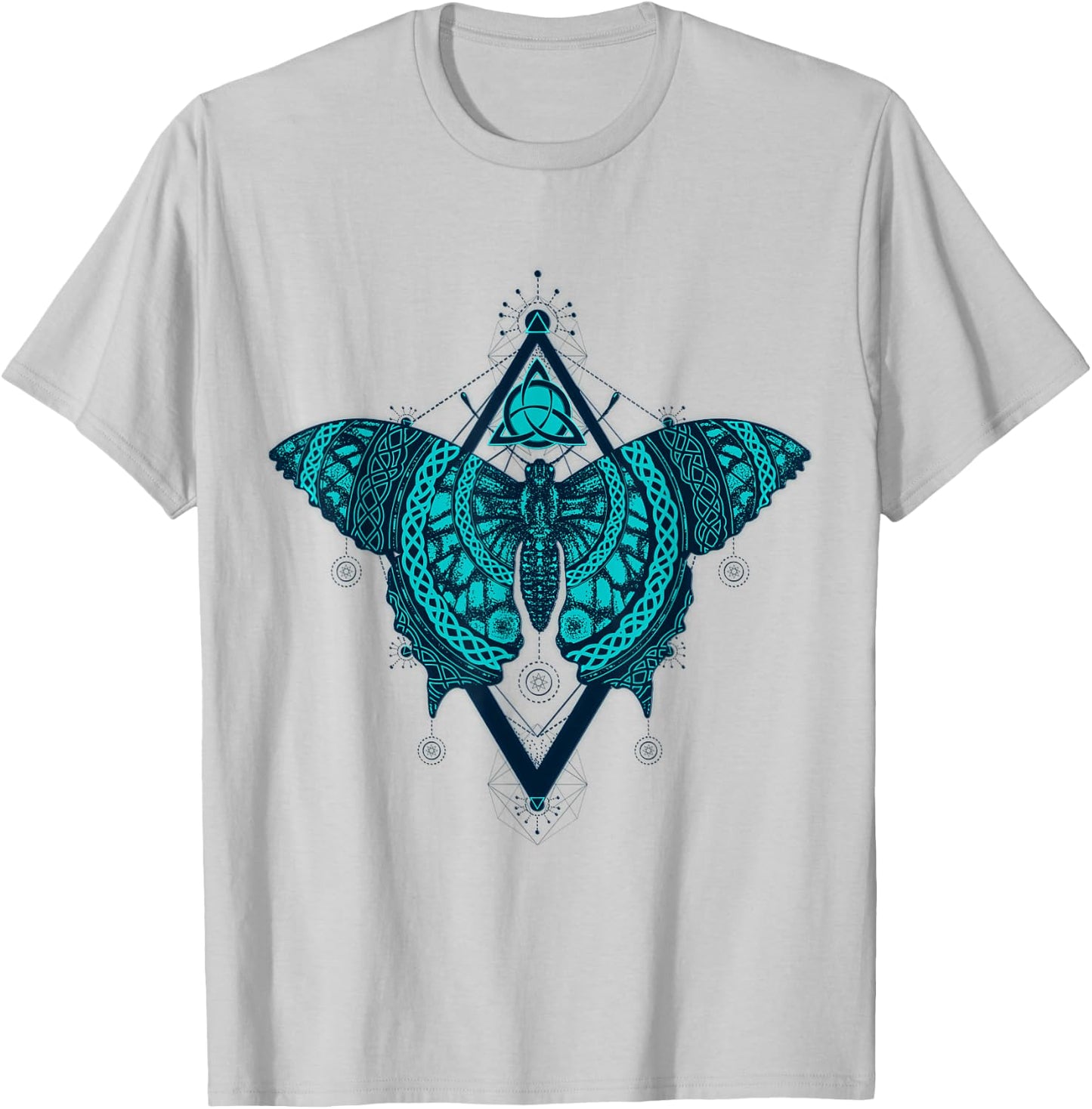 Celtic Knot Butterfly Charmed Tribal Triquetra T-Shirt - T-Shirt | Ash