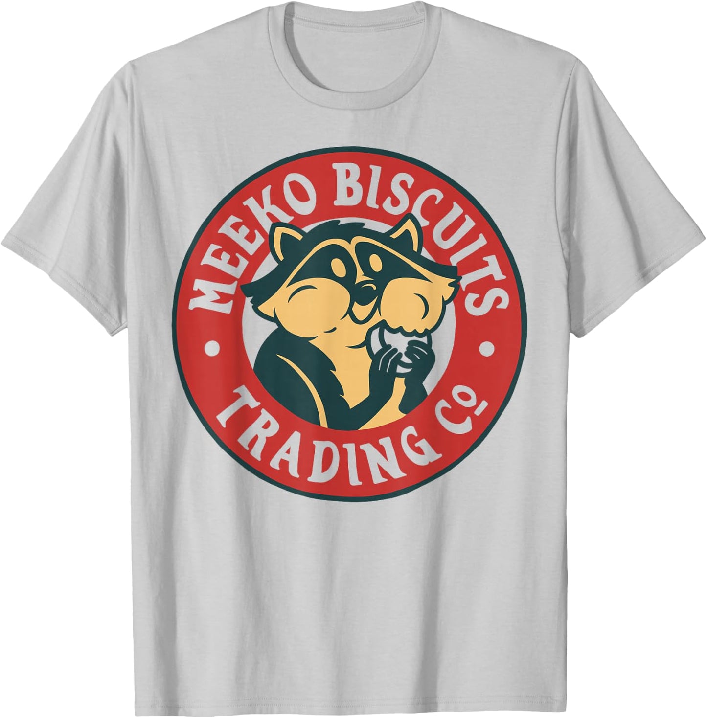 Disney Pocahontas Meeko Biscuits Trading Co Logo T-Shirt - T-Shirt | Ash
