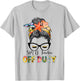 SPED Teacher Off Duty Messy Bun Vacation Summer Vibes T-Shirt - T-Shirt | Ash