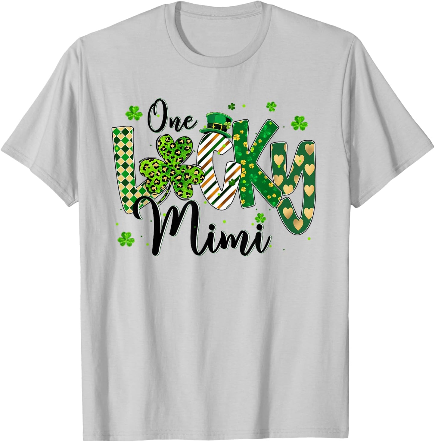 Shamrock One Lucky Mimi St. Patrick's Day Mother Mom T-Shirt - T-Shirt | Ash