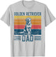 Dog Golden Dad - Vintage Golden Retriever Dad T-Shirt - T-Shirt | Ash