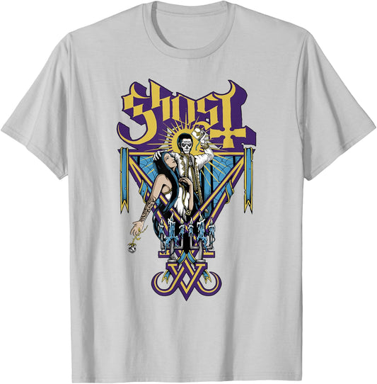 Ghost – Blessed White T-Shirt - T-Shirt | Ash