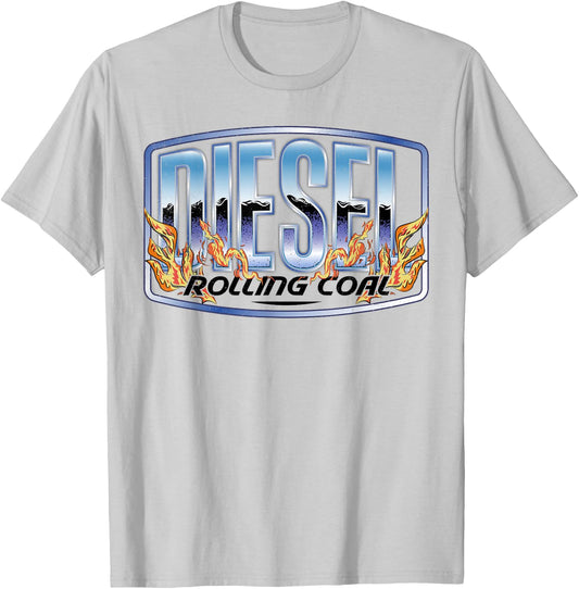 Diesel Rolling Coal Trucker Truck Driver Mechanic Retro Men T-Shirt - T-Shirt | Ash