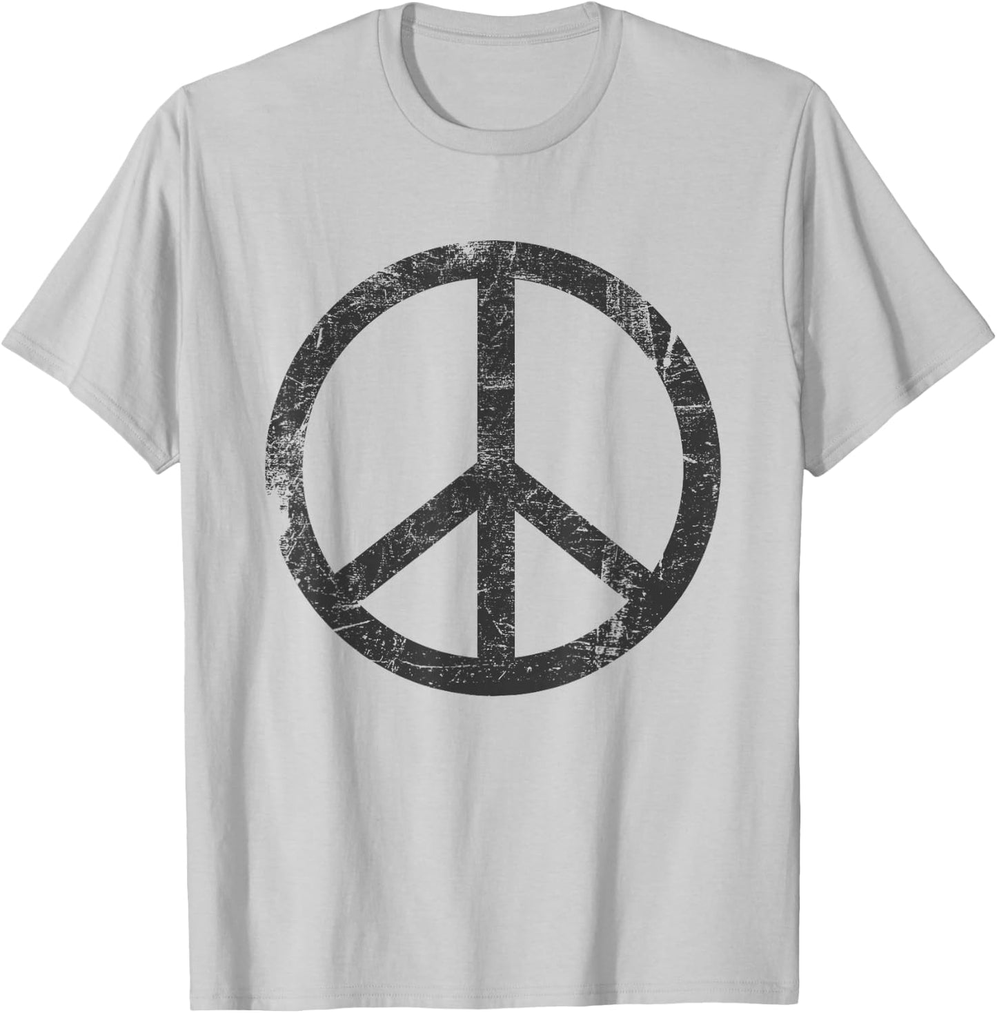 Retro Vintage Design Peace Sign T-Shirt - T-Shirt | Ash