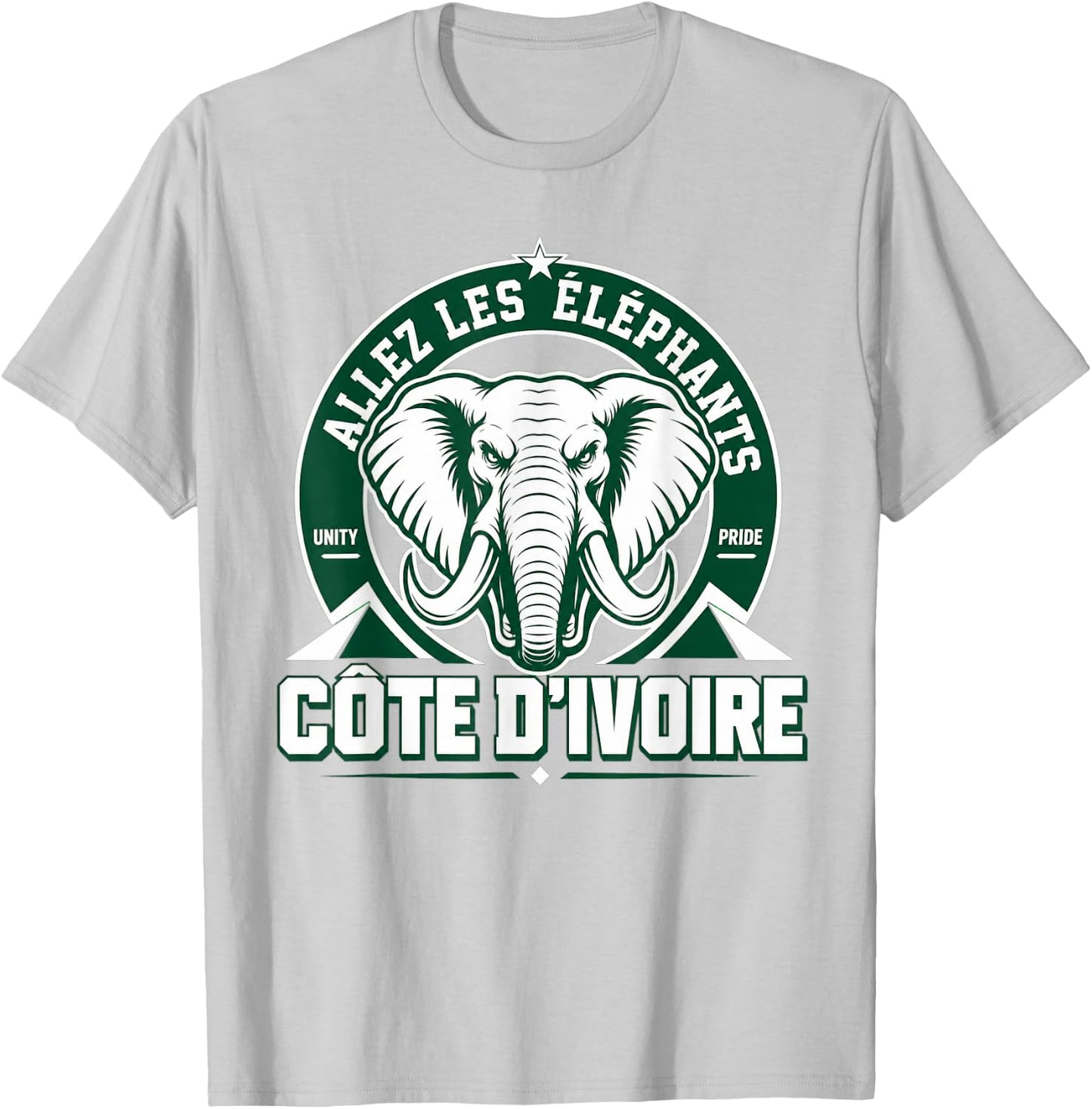 Ivory Coast Pride Cote D'Ivoire Heritage Elephant Flag T-Shirt - T-Shirt | Ash