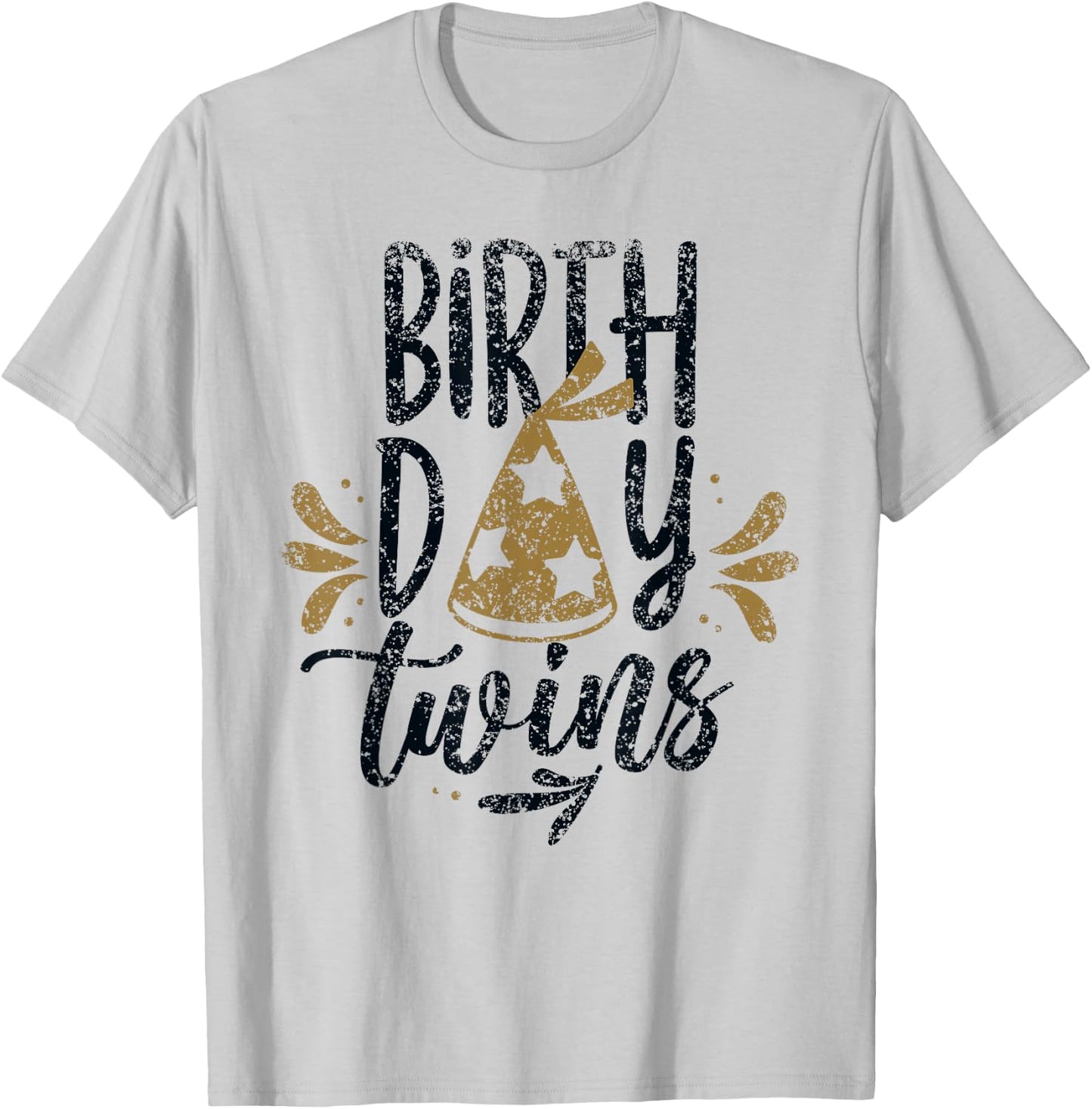 Birthday Twins Celebrate Cute Twin T-Shirt - T-Shirt | Ash