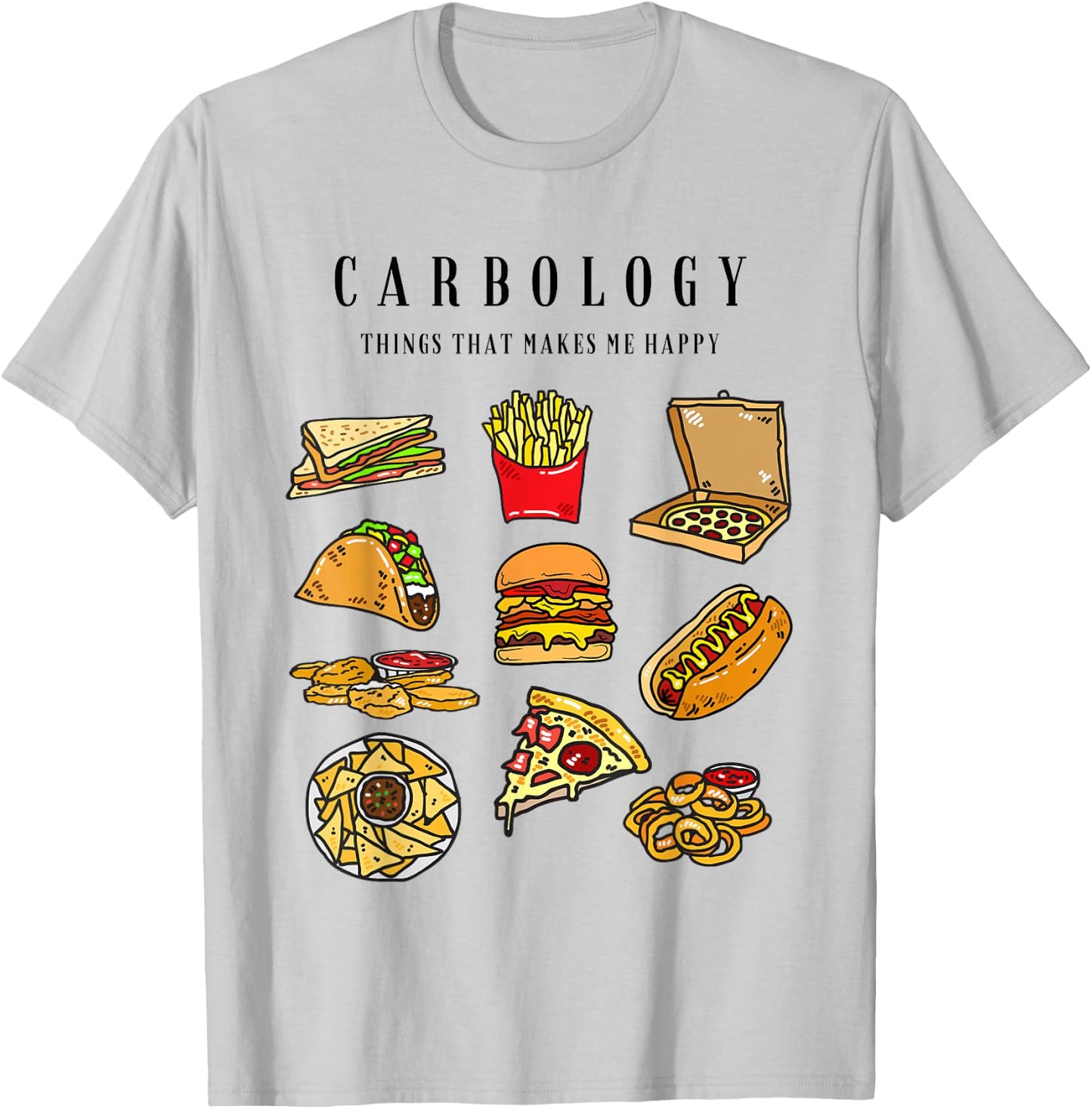 Carbology I love carbs funny vintage carbohydrates gift T-Shirt - T-Shirt | Ash