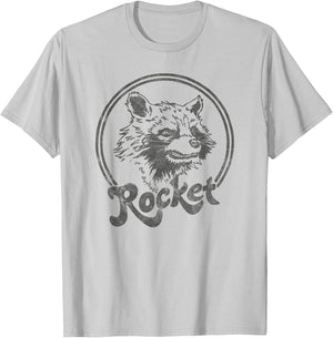 Marvel Guardians of The Galaxy Rocket Circle Portrait Small T-Shirt - T-Shirt | Ash
