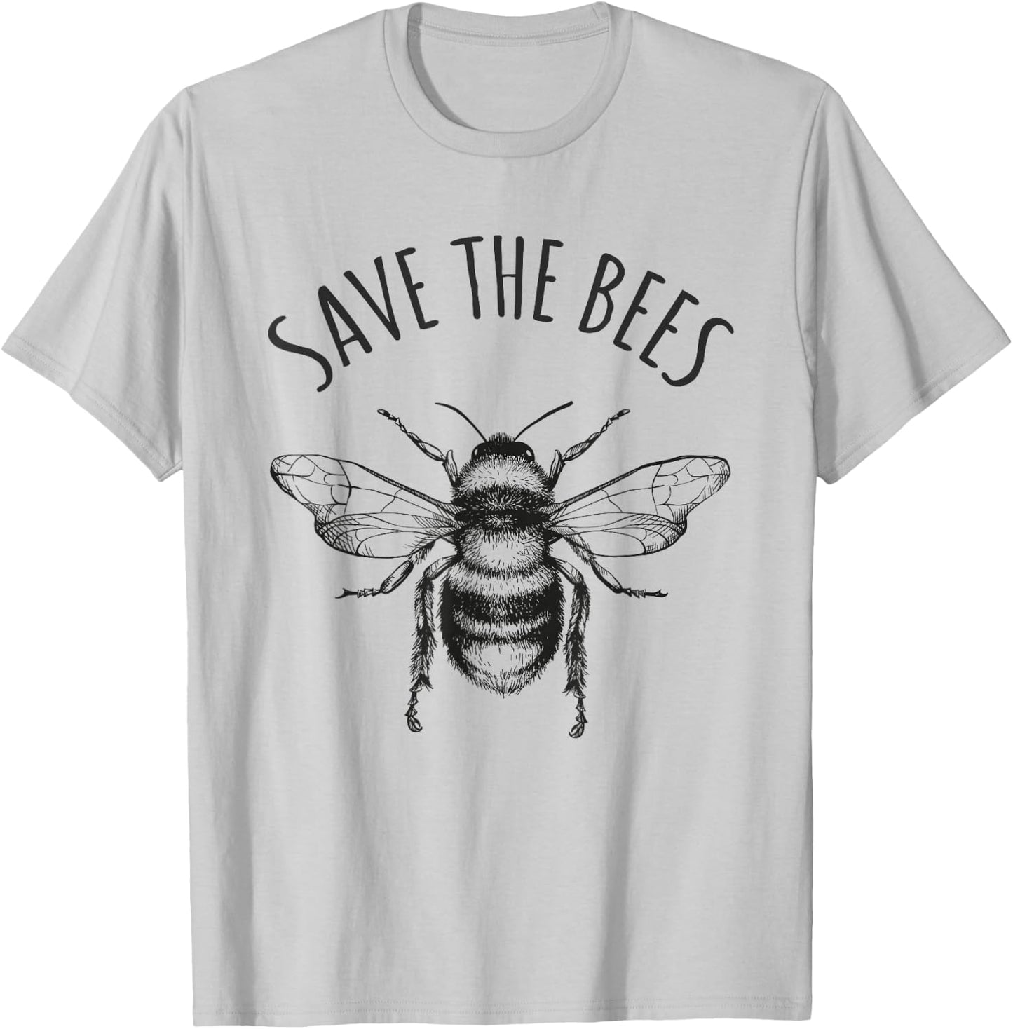Save The Bees Day of Earth Save Our Planet T-Shirt - T-Shirt | Ash