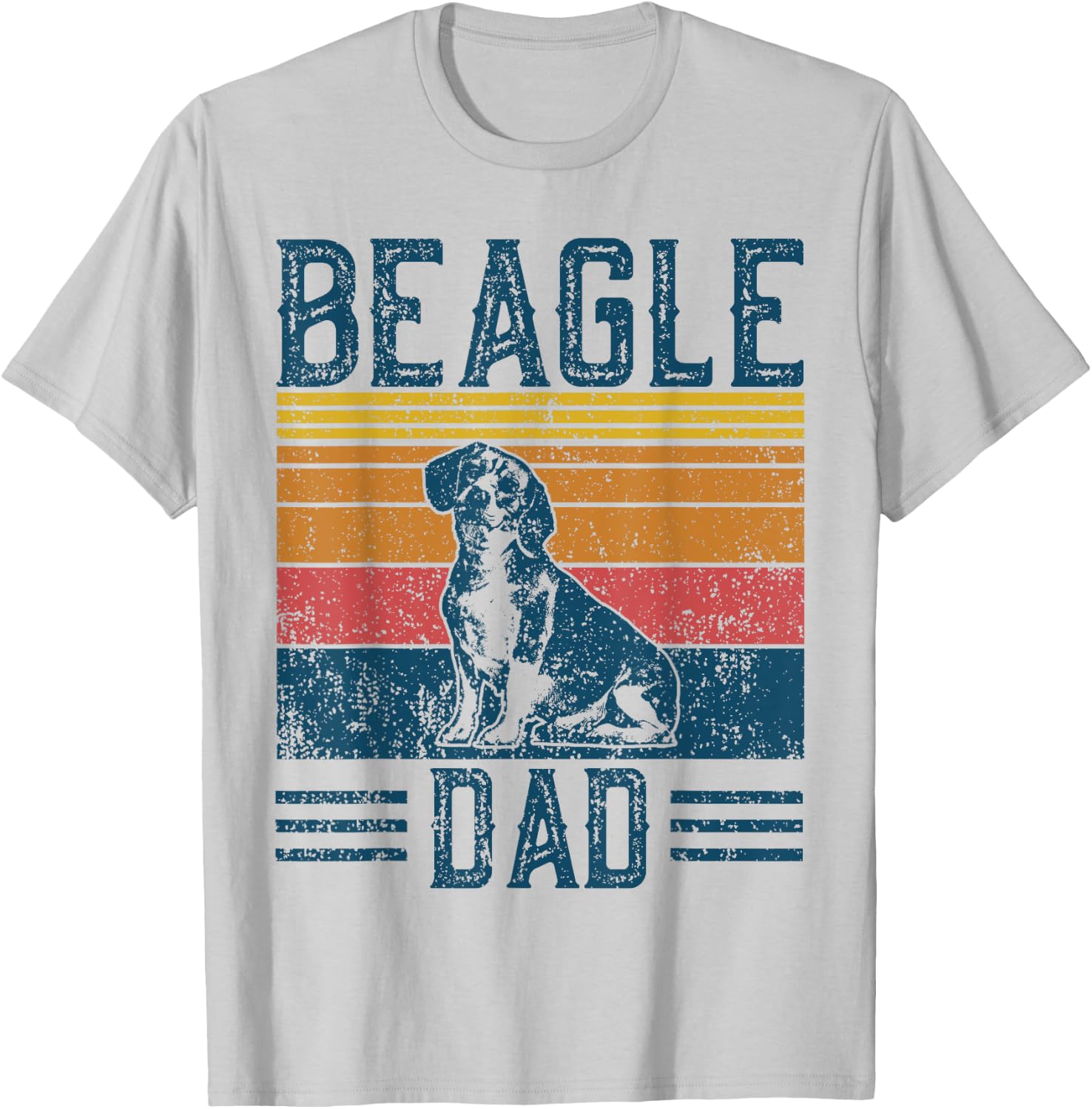 Dog Papa - Vintage Beagle Dad Women T-Shirt - T-Shirt | Ash