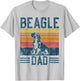Dog Papa - Vintage Beagle Dad Women T-Shirt - T-Shirt | Ash