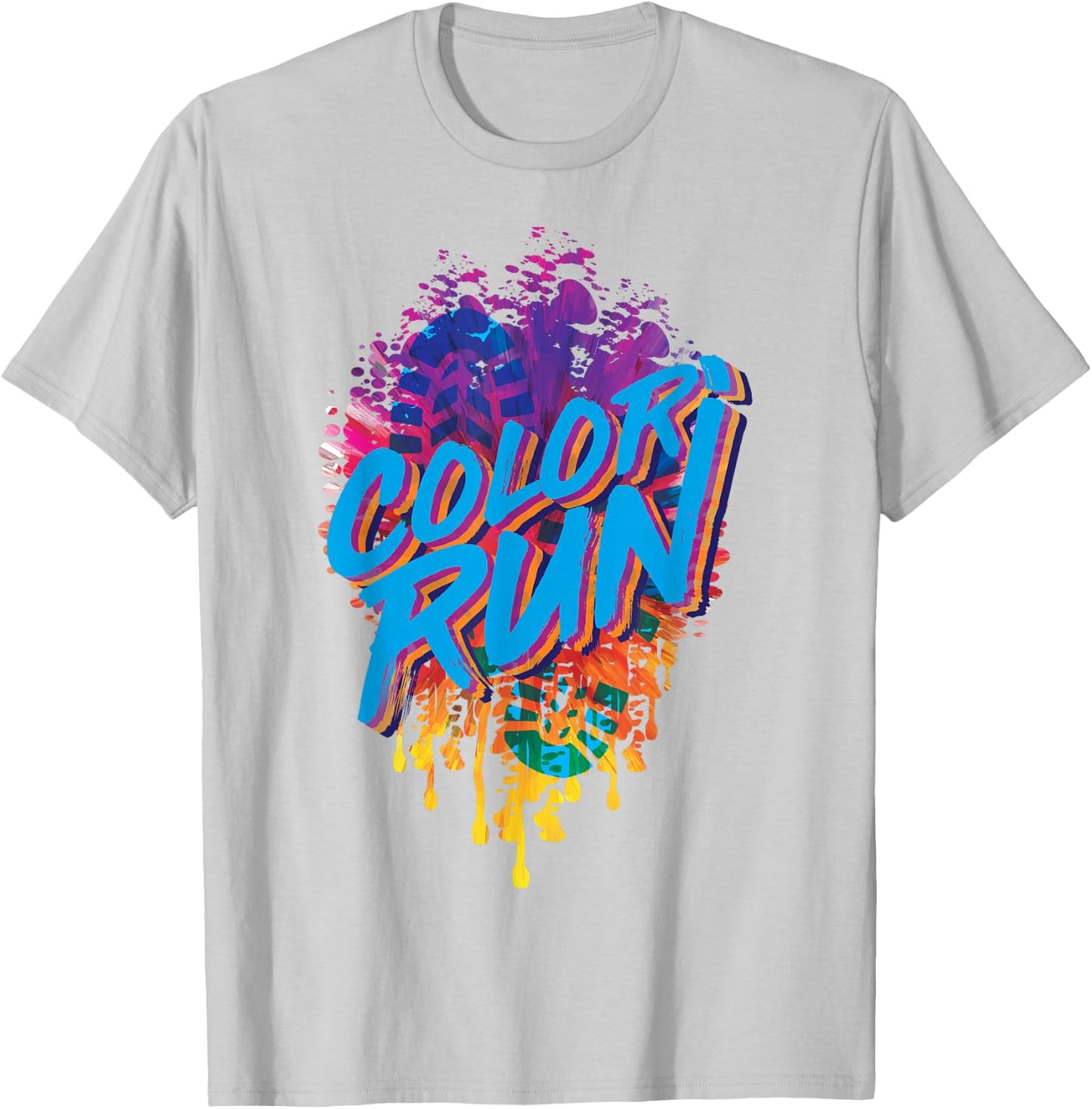 Color Run Shirt Kids Fun Race for Powder Color Runs T-Shirt - T-Shirt | Ash