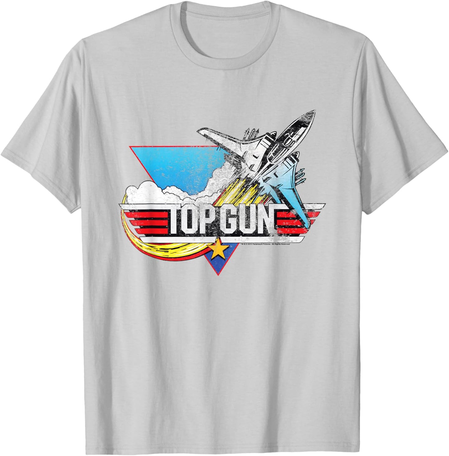 Top Gun Flying Jet T-Shirt - T-Shirt | Ash