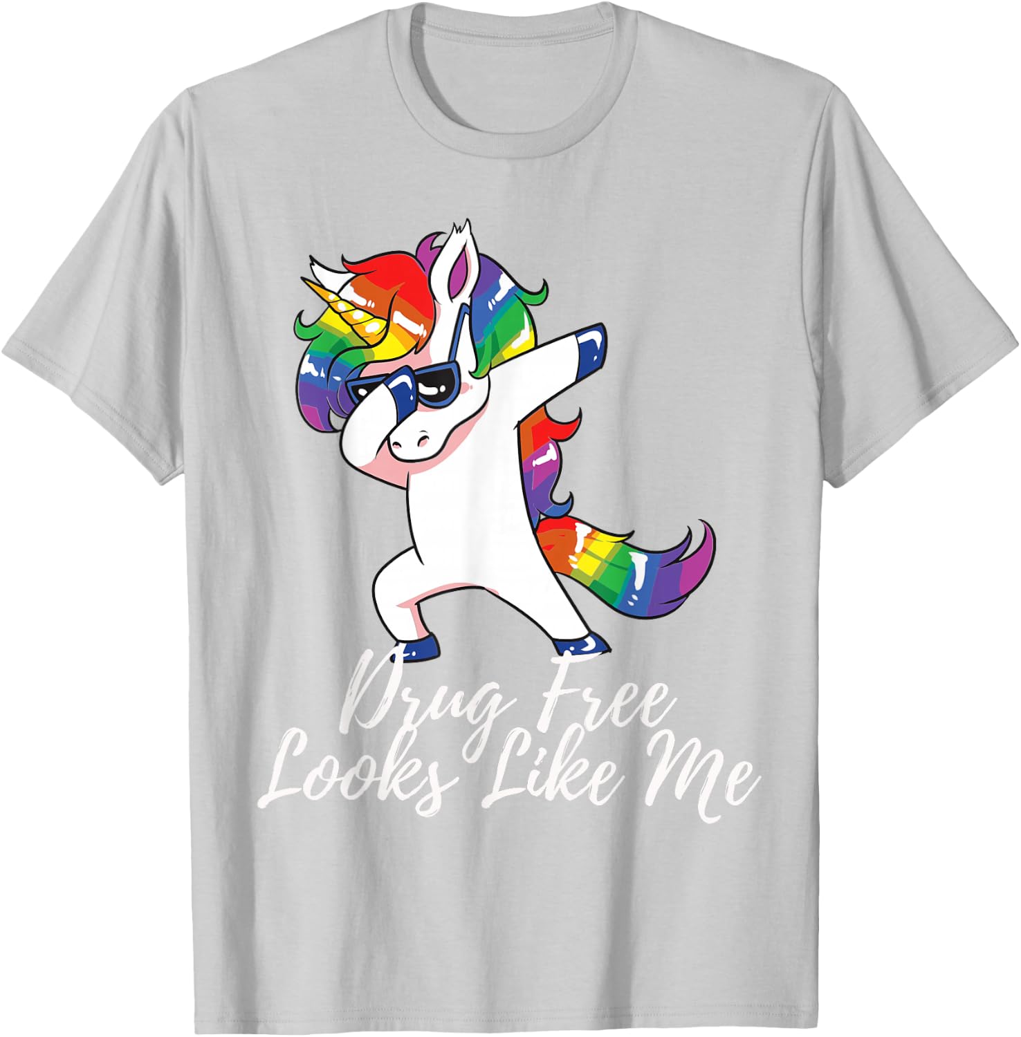 Red Ribbon Week Drug Free Looks Like This T-Shirt - T-Shirt | Ash