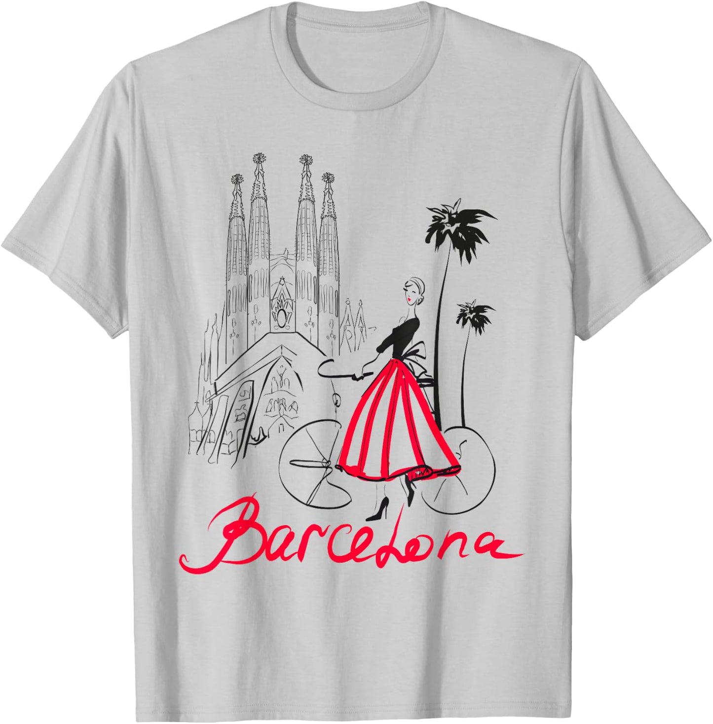 Barcelona Woman , Woman Shirt, Barcelona T-Shirt - T-Shirt | Ash