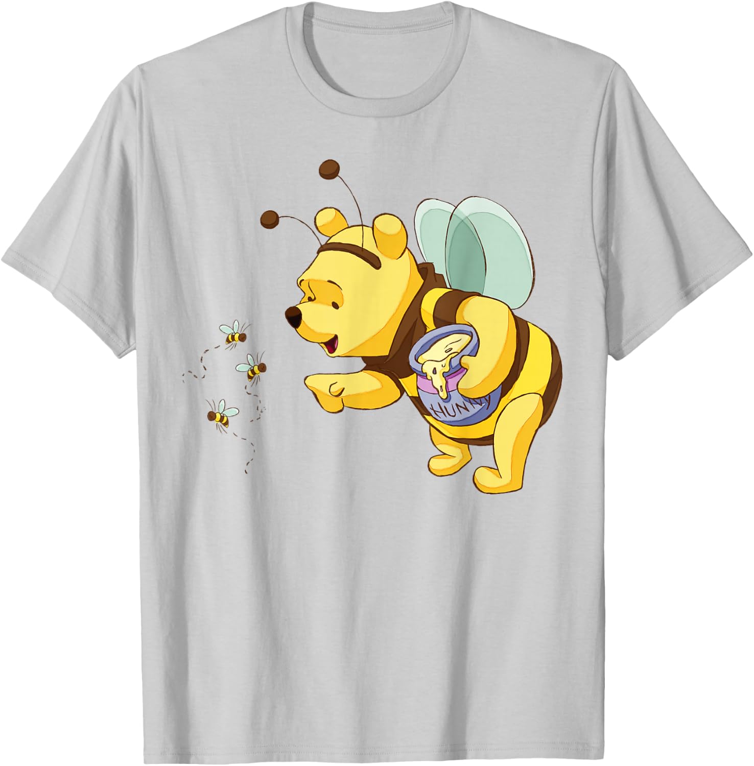 Winnie The Pooh - Pooh Honey Bee Costume T-Shirt - T-Shirt | Ash