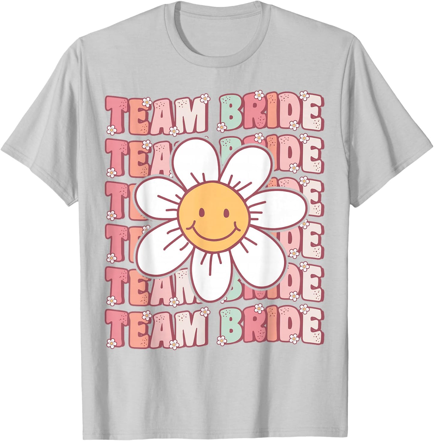 Groovy Team Bride Bridesmaid Bachelorette Party Wedding T-Shirt - T-Shirt | Ash