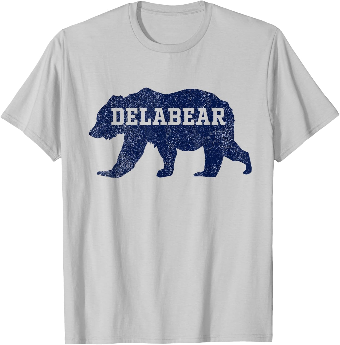 DELABEAR - Bear Running Through Delaware and Delco T-Shirt - T-Shirt | Ash