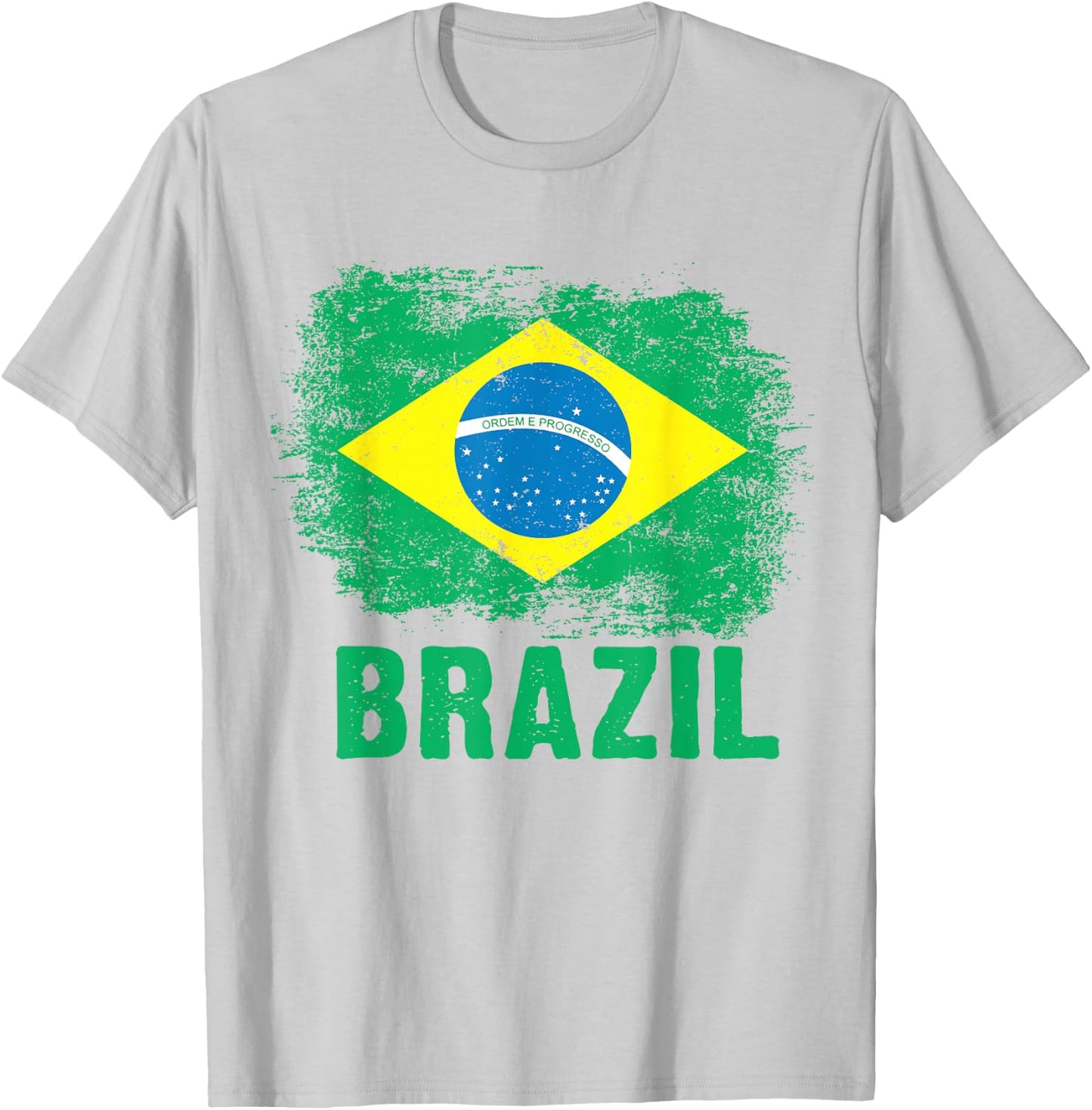 Brazilian Football Brazilian Flag T-Shirt - T-Shirt | Ash