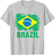 Brazilian Football Brazilian Flag T-Shirt - T-Shirt | Ash
