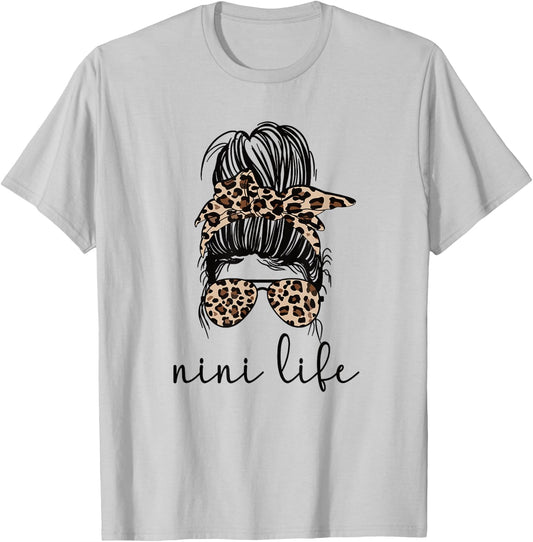 Nini Life Blessed Nini Grandmother Nini Grandma T-Shirt - T-Shirt | Ash