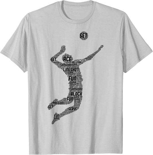 Volleyball Volleyballer Men Boys Children T-Shirt - T-Shirt | Ash
