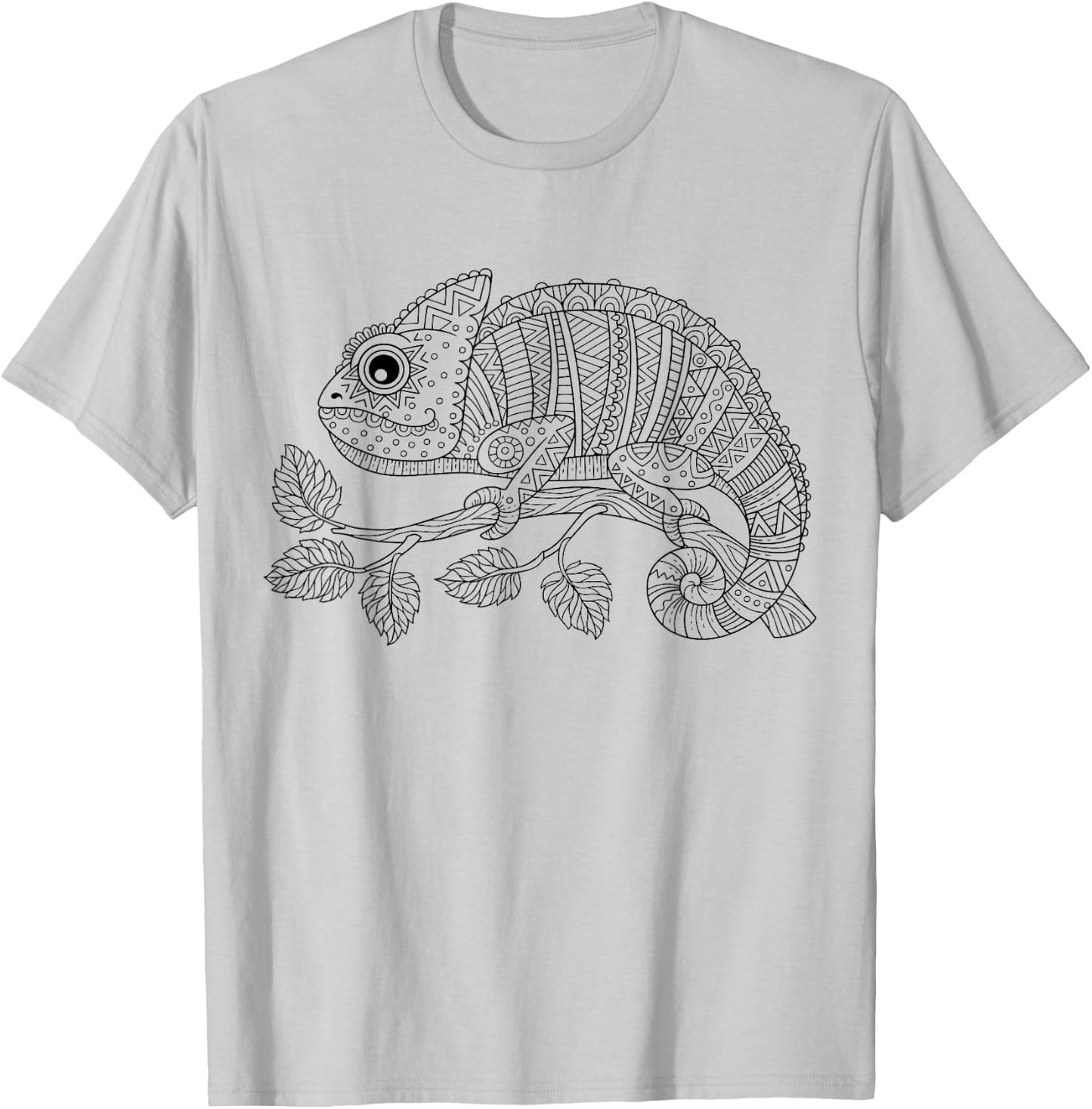 Cute chameleon to paint and color in for children T-Shirt - T-Shirt | Ash