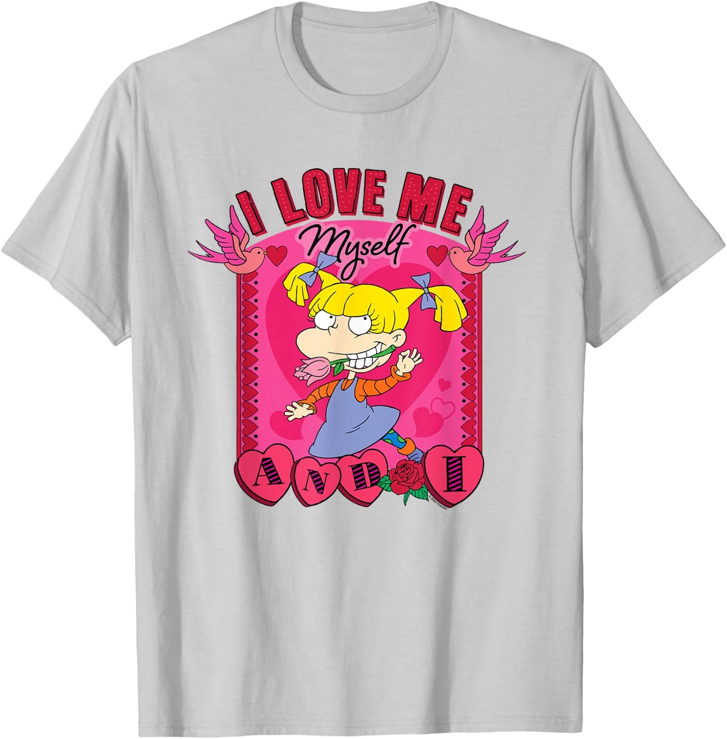 Rugrats Valentine's Day Angelica, I Love Me, Myself And I T-Shirt - T-Shirt | Ash