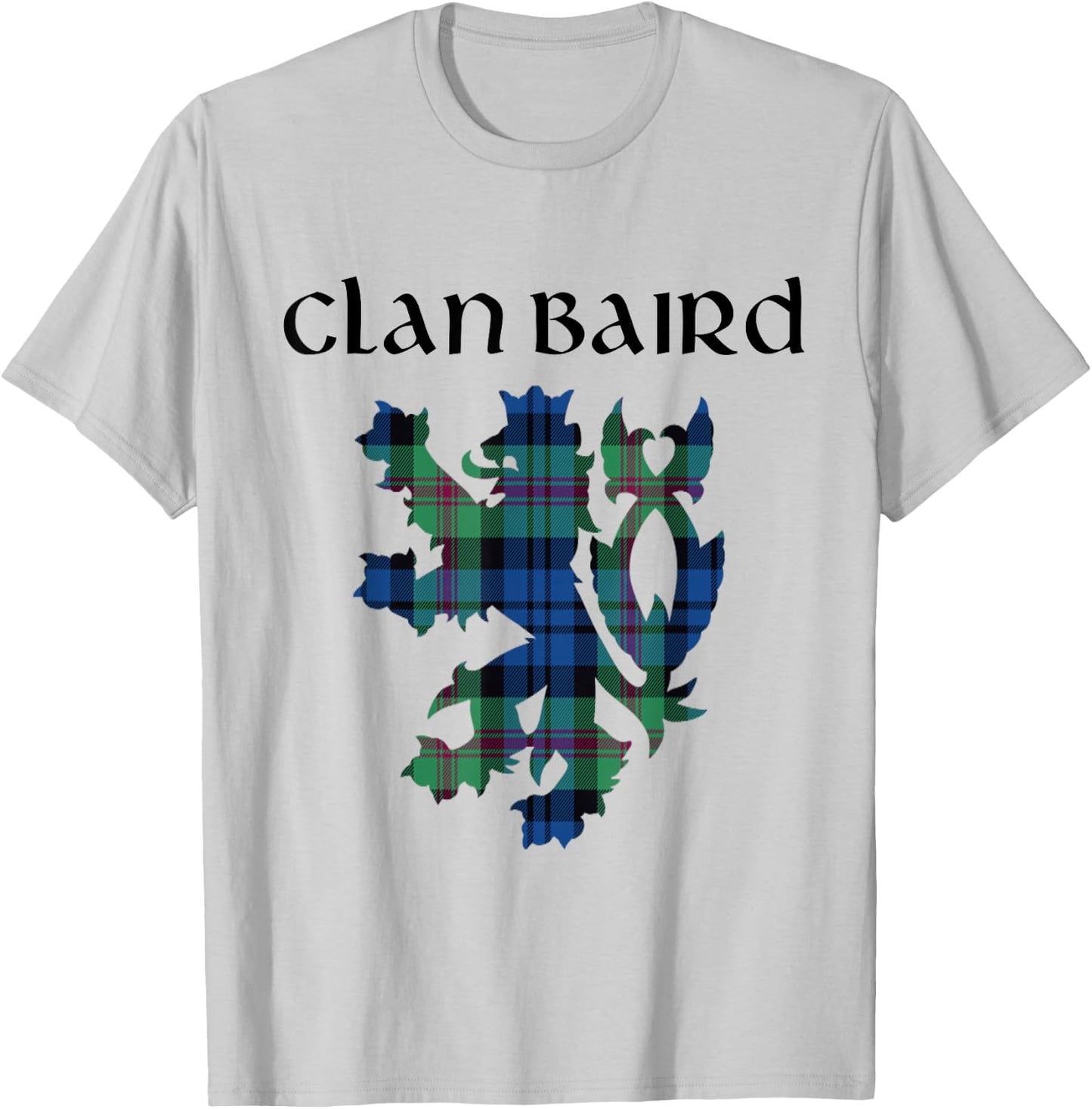 Clan Baird Tartan Scottish Family Name Scotland Pride T-Shirt - T-Shirt | Ash