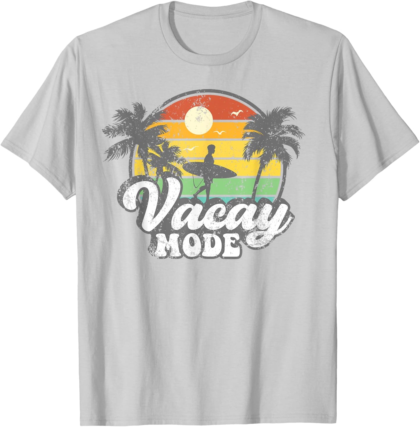 Vacay Mode Retro Beach Vacation Summer Kids Men Woman retro T-Shirt - T-Shirt | Ash