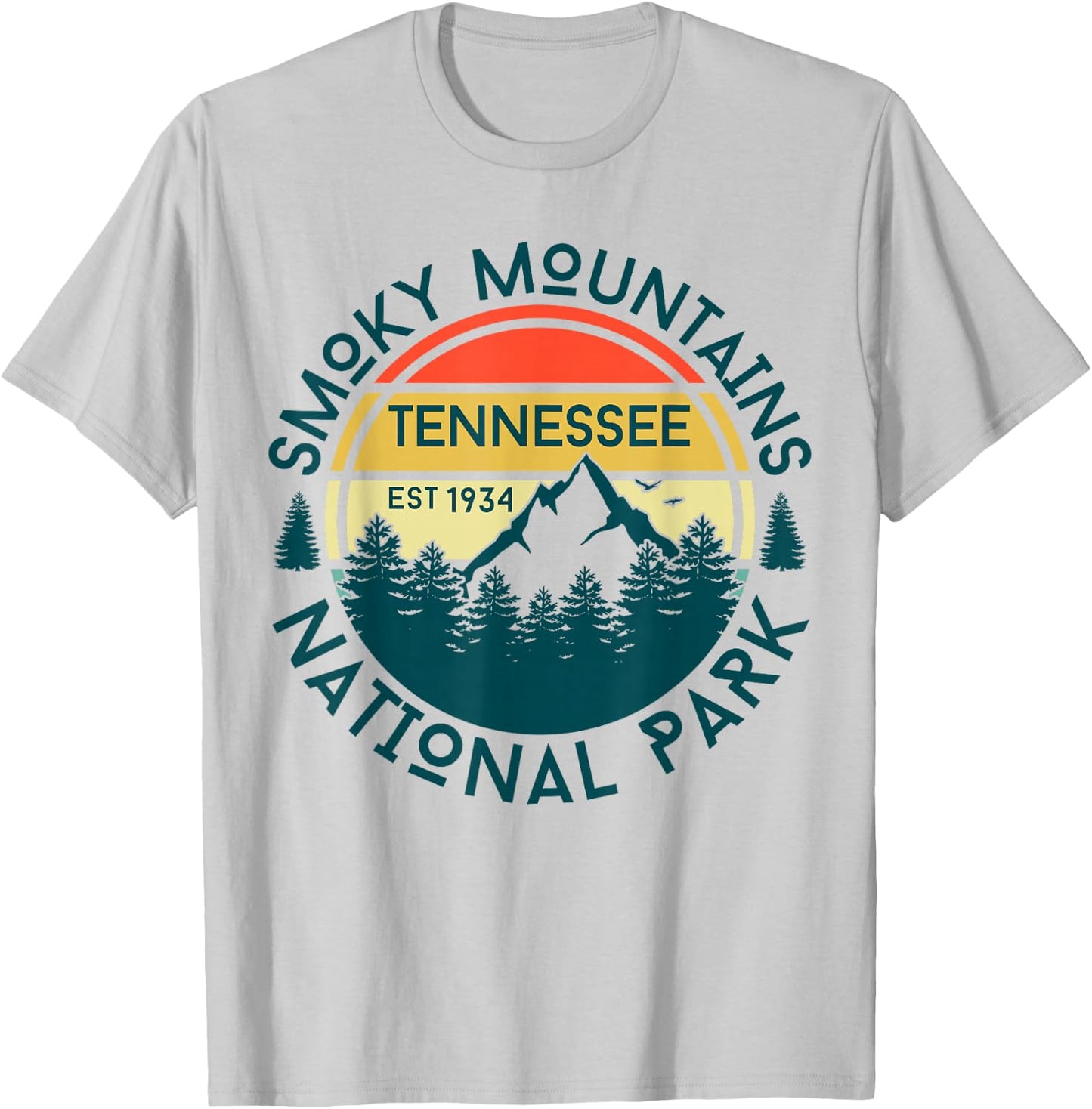 Great Smoky Mountains National Park Tennessee Nature Hiking T-Shirt - T-Shirt | Ash