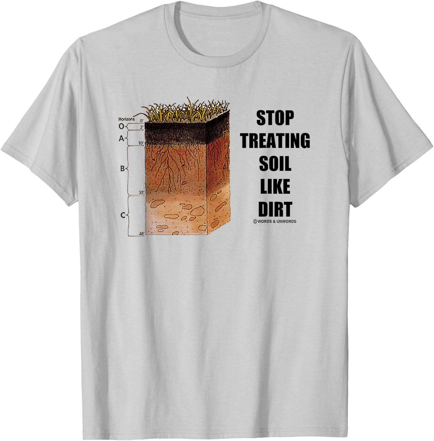 Stop Treating Soil Like Dirt Soil Science Scientist Advice T-Shirt - T-Shirt | Ash