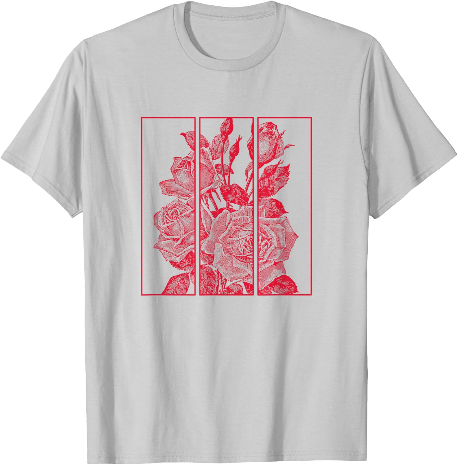 Red Roses Aesthetic Clothing Soft Grunge Clothes Women Men T-Shirt - T-Shirt | Ash