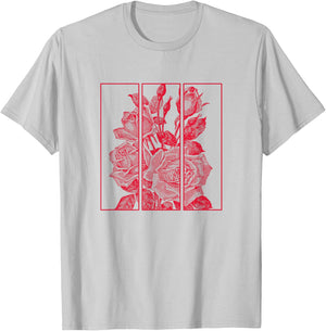 Red Roses Aesthetic Clothing Soft Grunge Clothes Women Men T-Shirt - T-Shirt | Ash