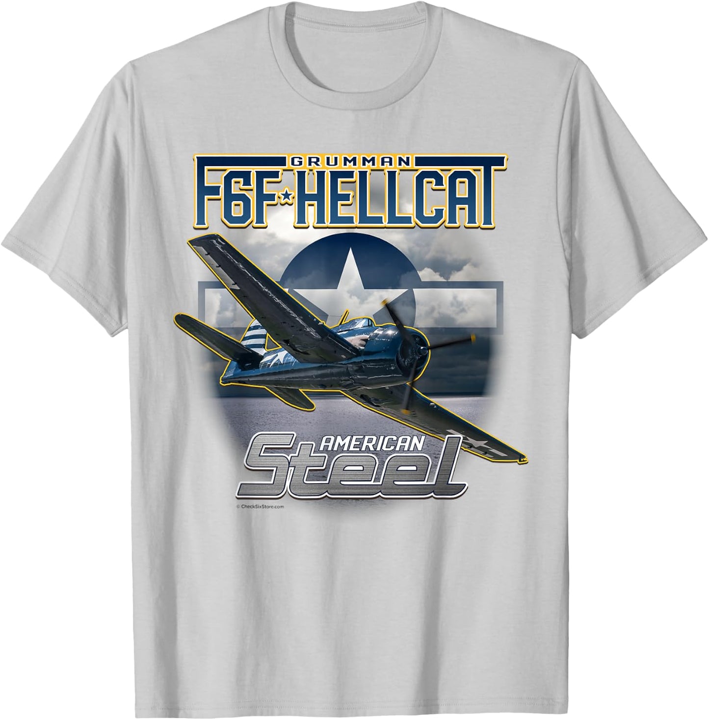 Aviation : F6F Hellcat American Steel WWII Shirt T-Shirt - T-Shirt | Ash