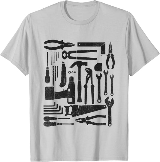 Craftsmen Hardware Tools Set Mechanic Engineer Handyman T-Shirt - T-Shirt | Ash