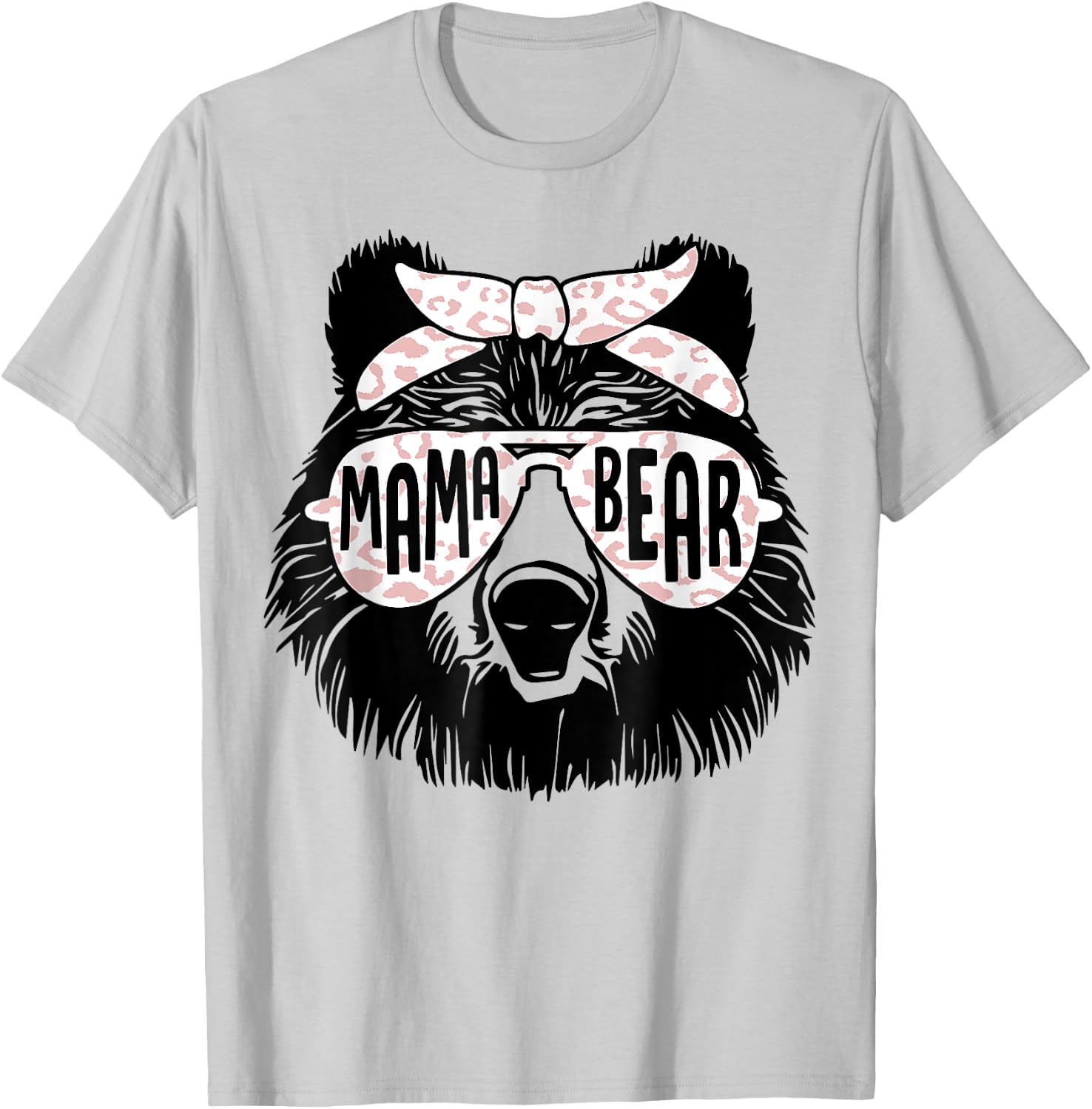 Mama Bear Face Sunglasses Mother Mother's Day gift T-Shirt - T-Shirt | Ash