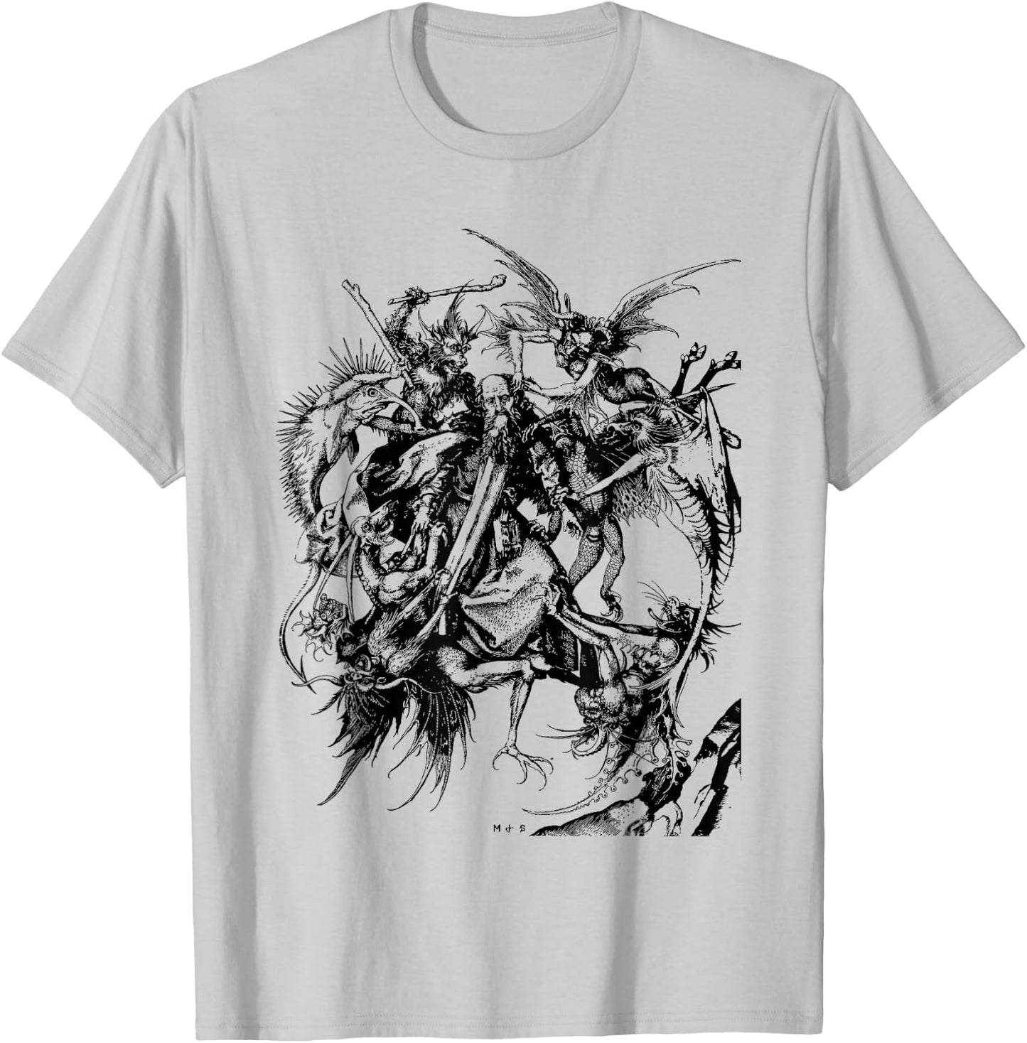 THE TEMPTATION of ST. ANTHONY - Medieval Monster Art Shirt T-Shirt - T-Shirt | Ash