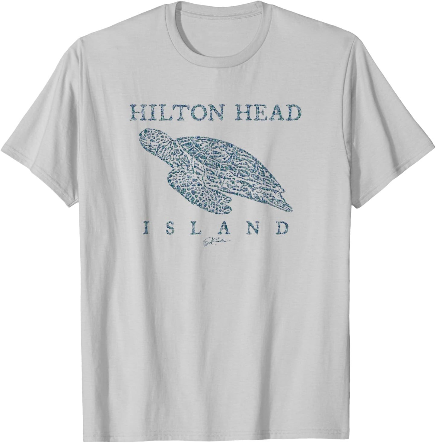 JCombs: Hilton Head Island, SC, Gliding Sea Turtle T-Shirt - T-Shirt | Ash