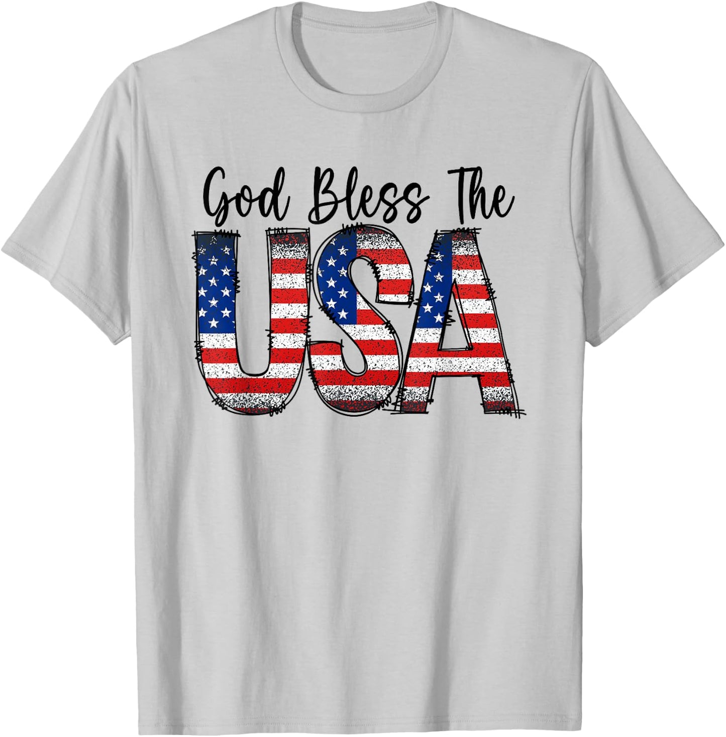 God bless the USA - July 4 T-Shirt - T-Shirt | Ash