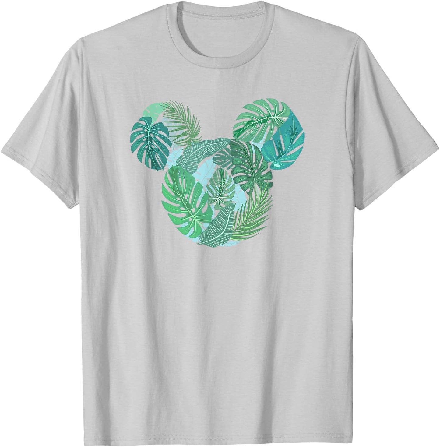 Disney Mickey Classic Mickey Tropical Face Fill V2 T-Shirt - T-Shirt | Ash