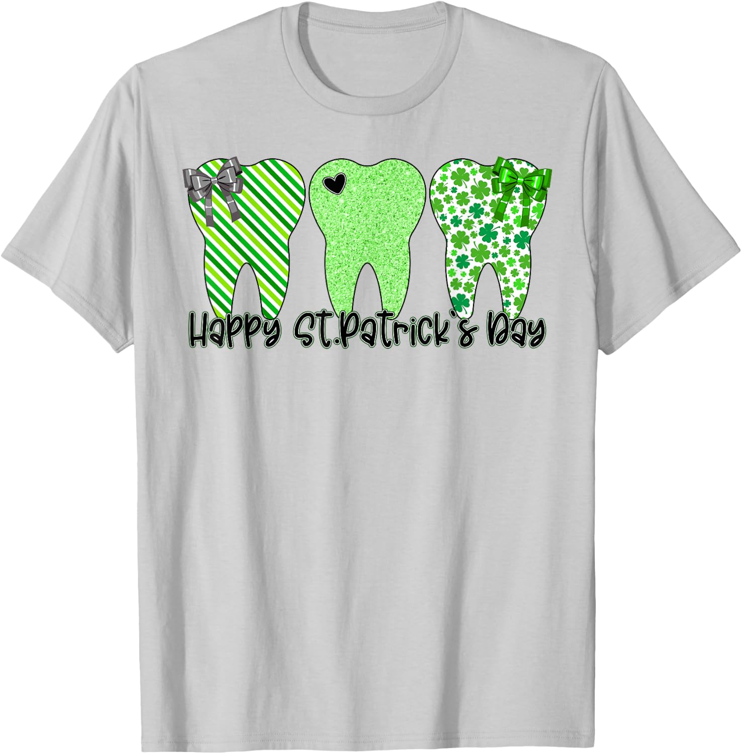 St Patricks Day Dentist Dental Hygienist Dental Squad T-Shirt - T-Shirt | Ash
