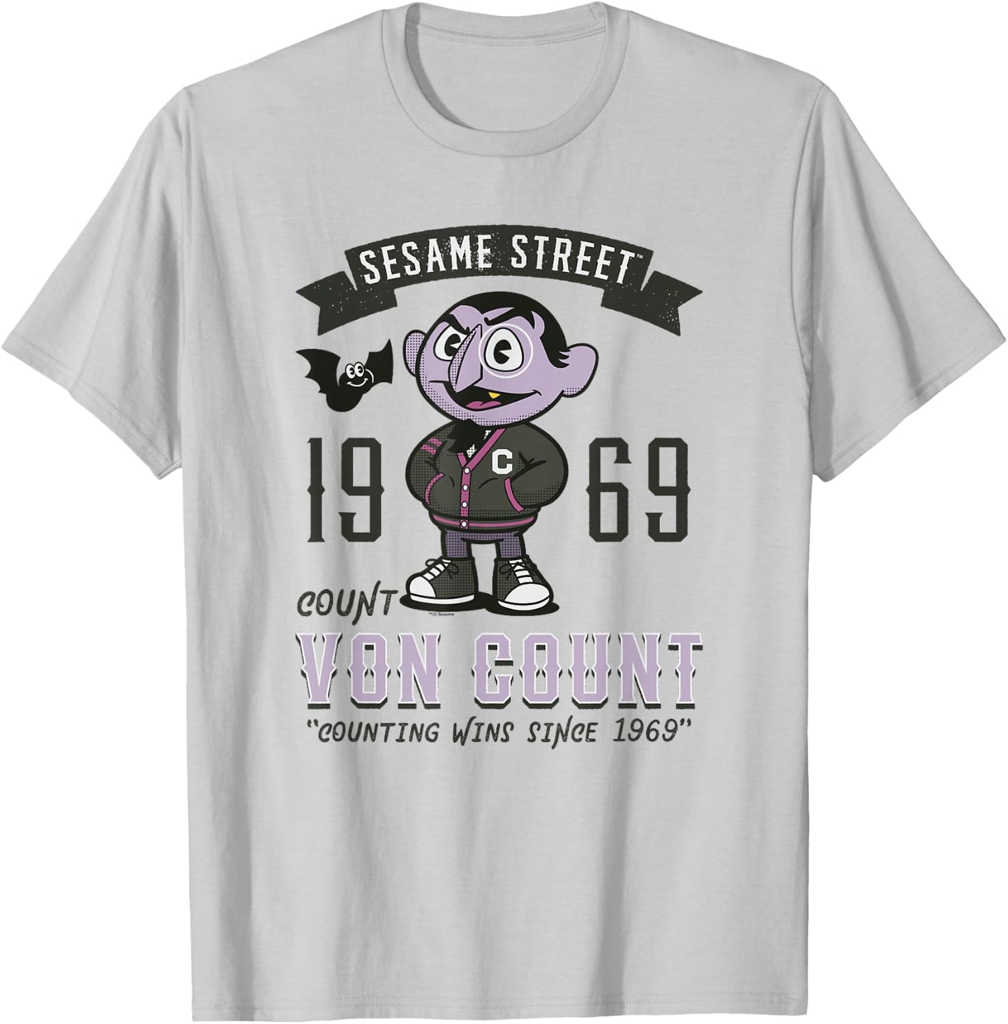 Sesame Street Count Counting Wins Since 1969 T-Shirt - T-Shirt | Ash