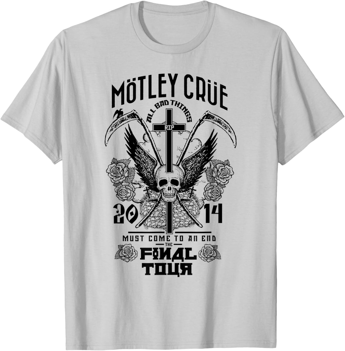 Mötley Crüe – All Bad Things Must Come To An End Final Tour T-Shirt - T-Shirt | Ash