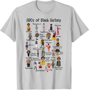 ABCs Of Black History Pride Teacher Proud African American T-Shirt - T-Shirt | Ash
