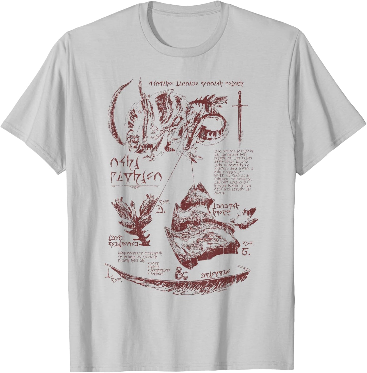 Dungeons & Dragons Anatomy Chart for Rust Monster T-Shirt - T-Shirt | Ash